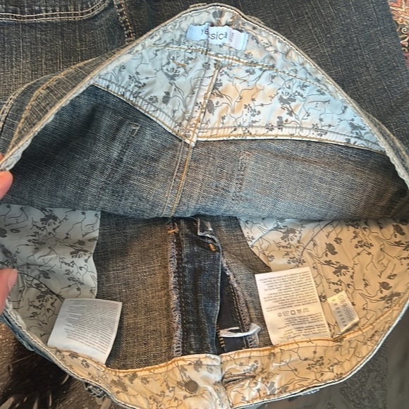 Yessica Dark Blue Wash Denim Casual Mini Skirt EU 40-42 - Picture 10 of 16